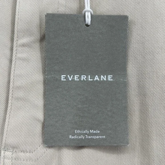 NEW EVERLANE The Straight-Leg Pant in Sandstone High Rise Ankle Crop Size 0 - Picture 8 of 12
